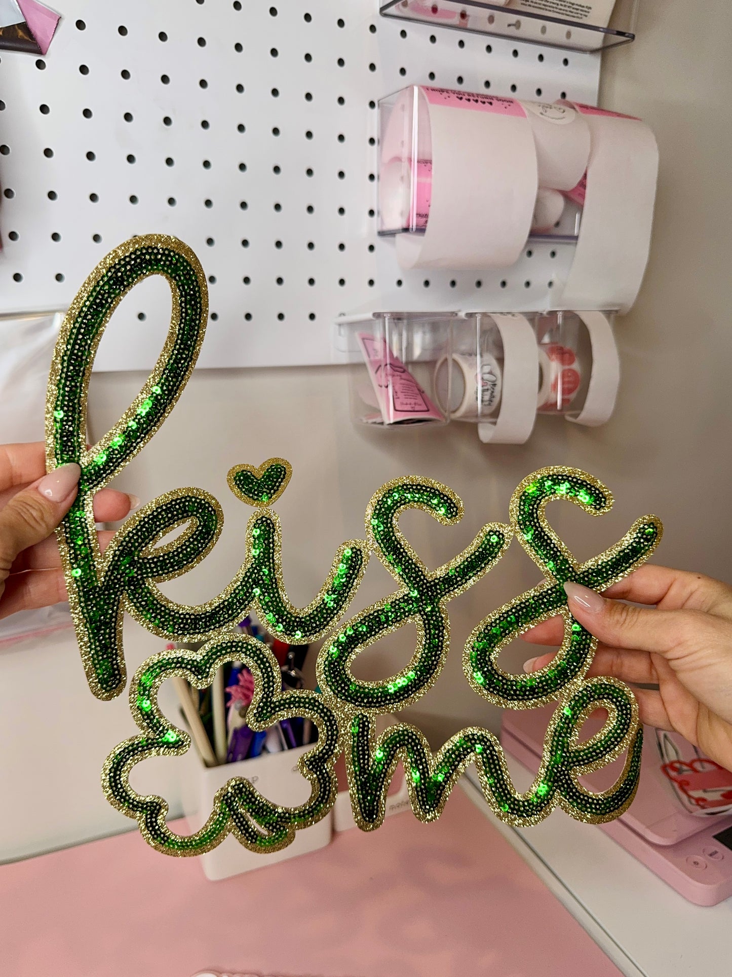 Kiss Me - Sequin Patch