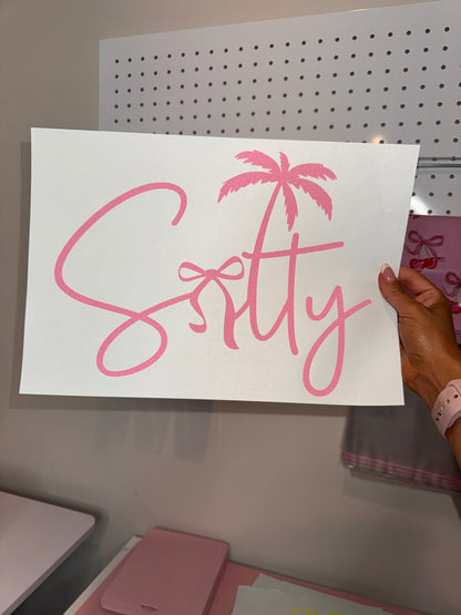 " Salty Bow Palm Tree" - Single Color